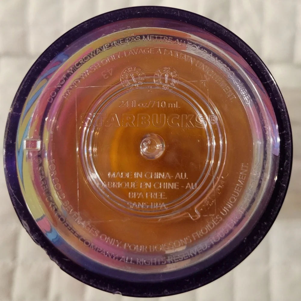 Starbucks 2023 Pride Tim Singleton Graffiti Cold Tumbler Rainbow Groovy 70s 80s